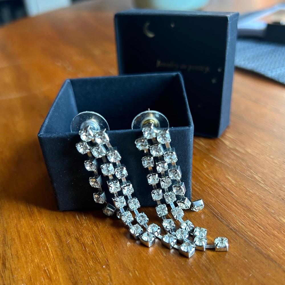 Vintage CZ Drop Earrings